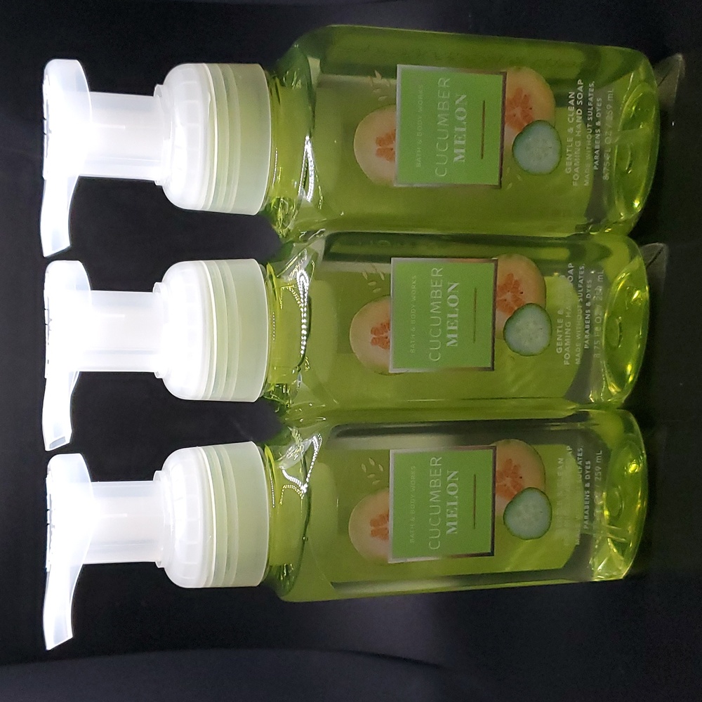 3pc Bath & Body Works Cucumber Melon Foaming Hand Soap  New!!